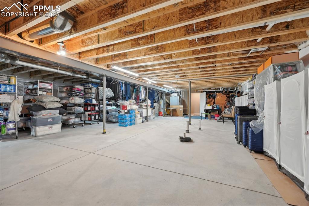 Image 32 of 44: View of unfinished basement