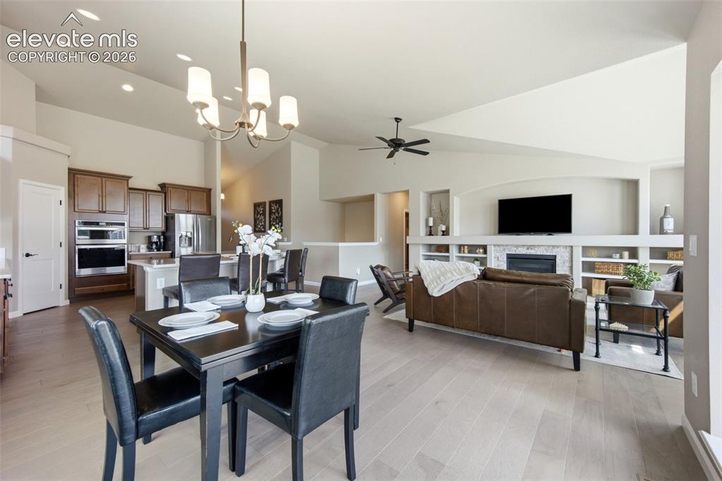 Image 13 of 45: Dining area opens to the home.