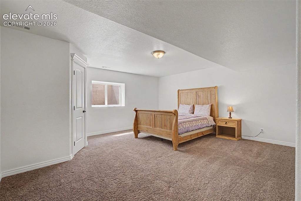 Image 37 of 50: Large lower-level bedroom with walk-in closet and ample space for guests, m