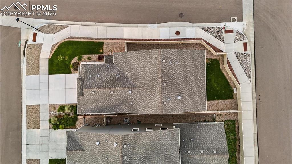Image 42 of 47: Aerial view of home and lot.