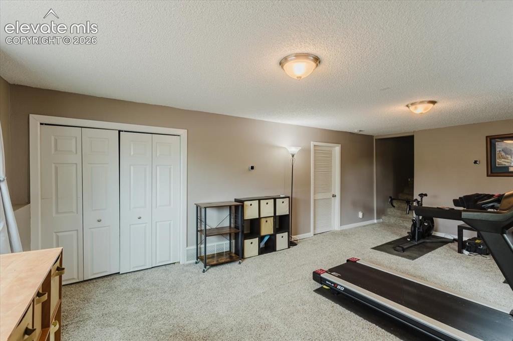 Image 23 of 49: Basement family room with large closet