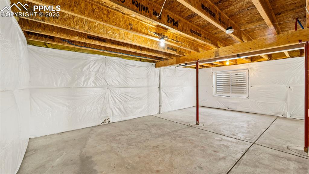 Image 33 of 46: View of unfinished basement
