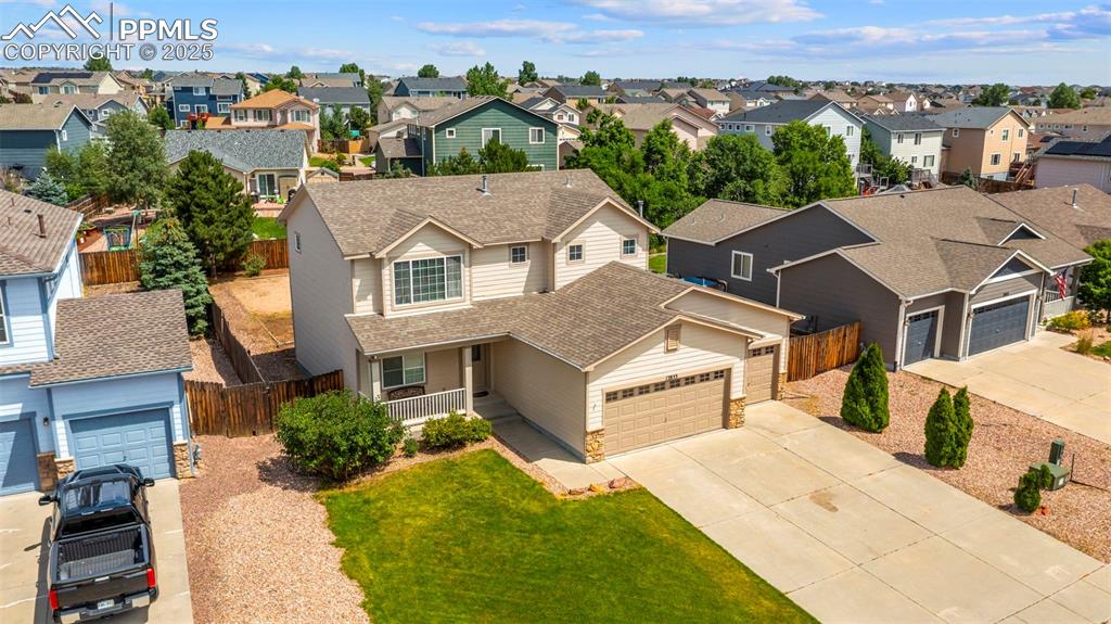 Image 46 of 46: Aerial view of residential area