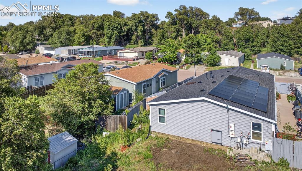 Image 8 of 34: Aerial perspective of suburban area