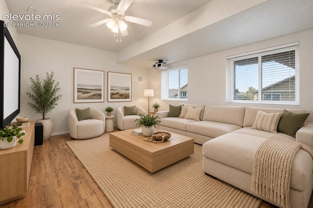 Image 15 of 41: Gas Fireplace and Home Theater Equipment included!