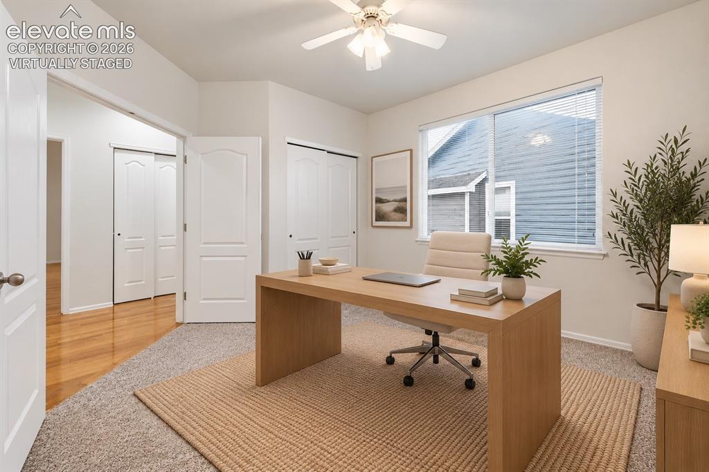 Image 8 of 41: Bedroom or Office. Virtually Staged.