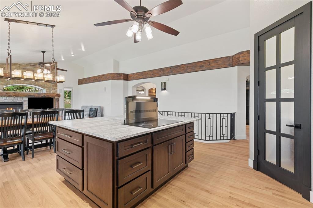 Image 10 of 50: Another view of the beautifully remodeled kitchen