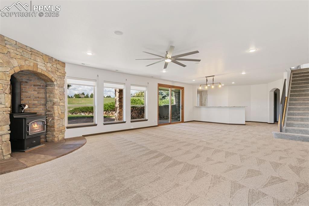 Image 39 of 50: Walkout basement with tons of natural lighting