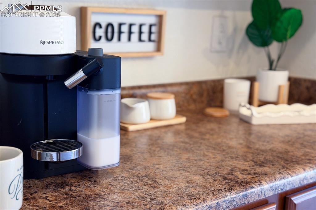 Image 9 of 22: Coffee Bar with Cabinets-Prior to Seller Move out