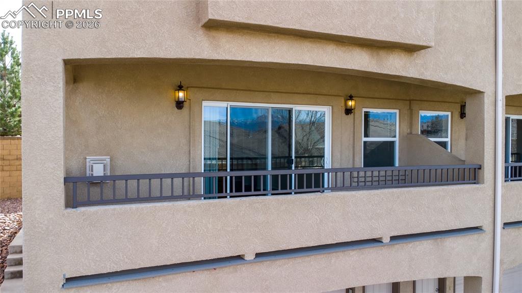 Image 6 of 30: Private balcony located off the Living Room.