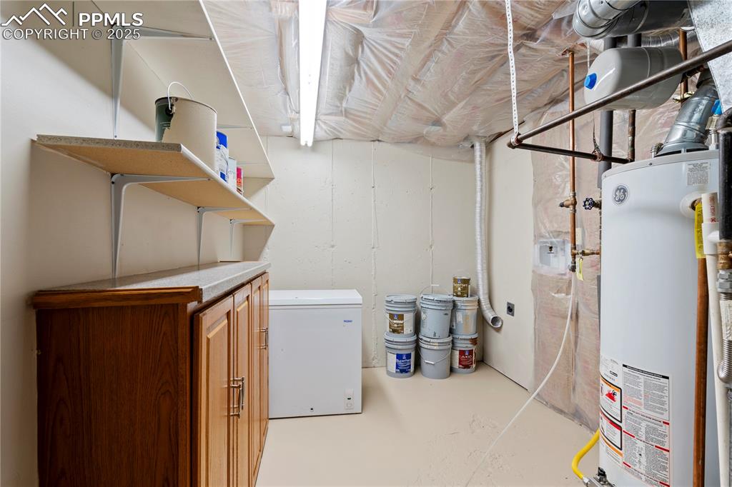 Image 20 of 35: Utility room with water heater