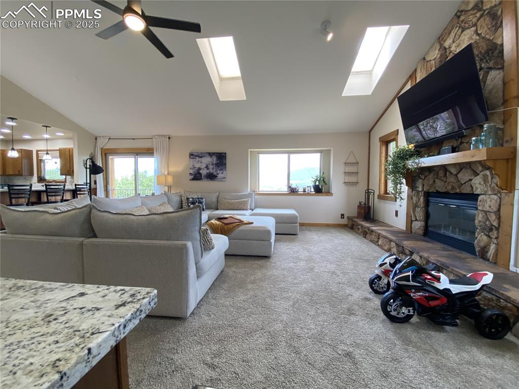 Image 29 of 48: The skylights bathe the space in natural light