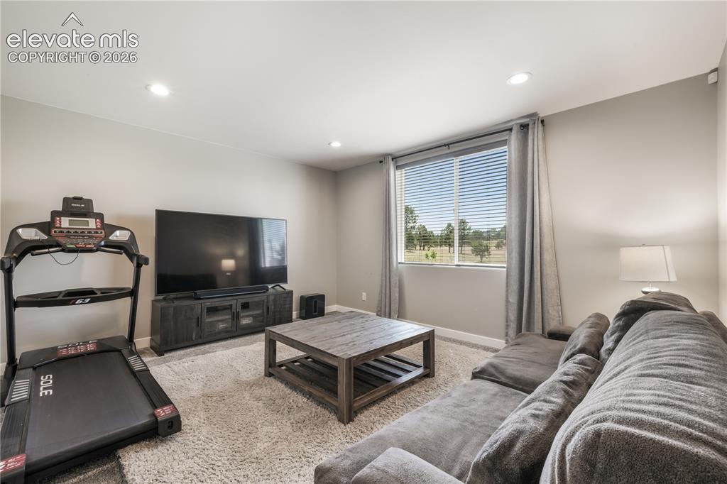 Image 42 of 50: Second upper level bedroom with LVP flooring and spacious closet