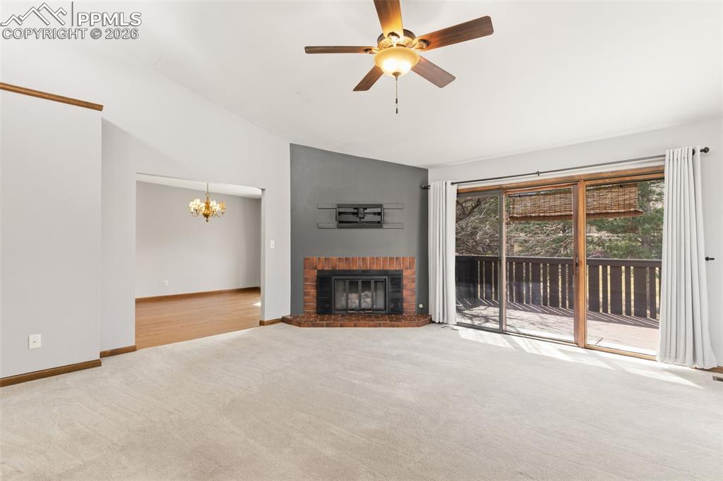 Image 2 of 35: Large Living room with Gas Fireplace