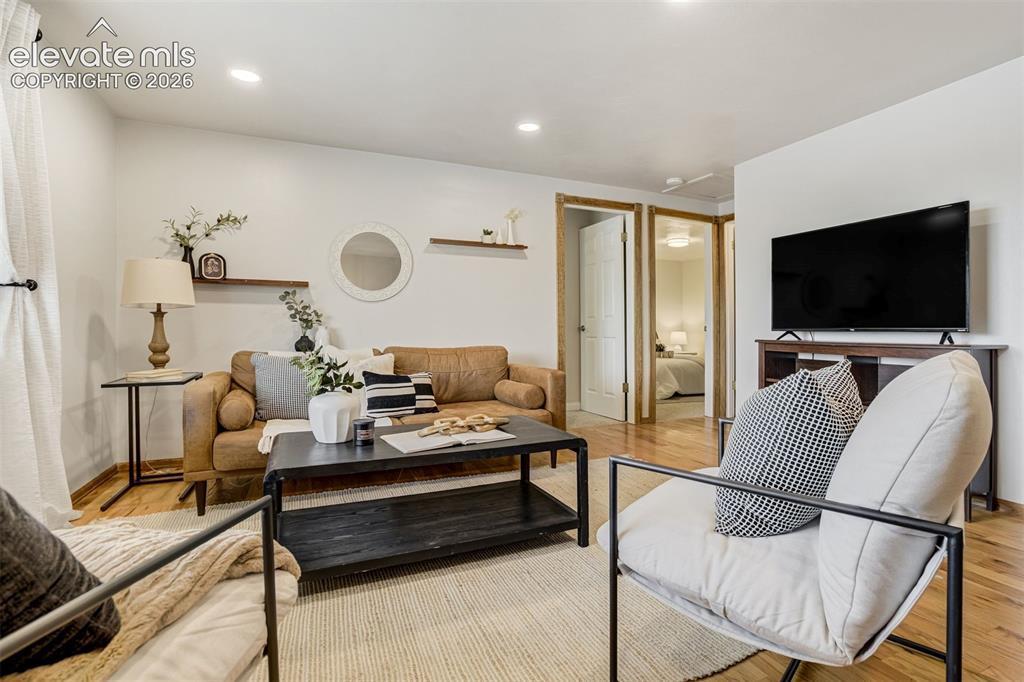 Image 6 of 44: Wood floors + natural character = a pretty great place to call home.