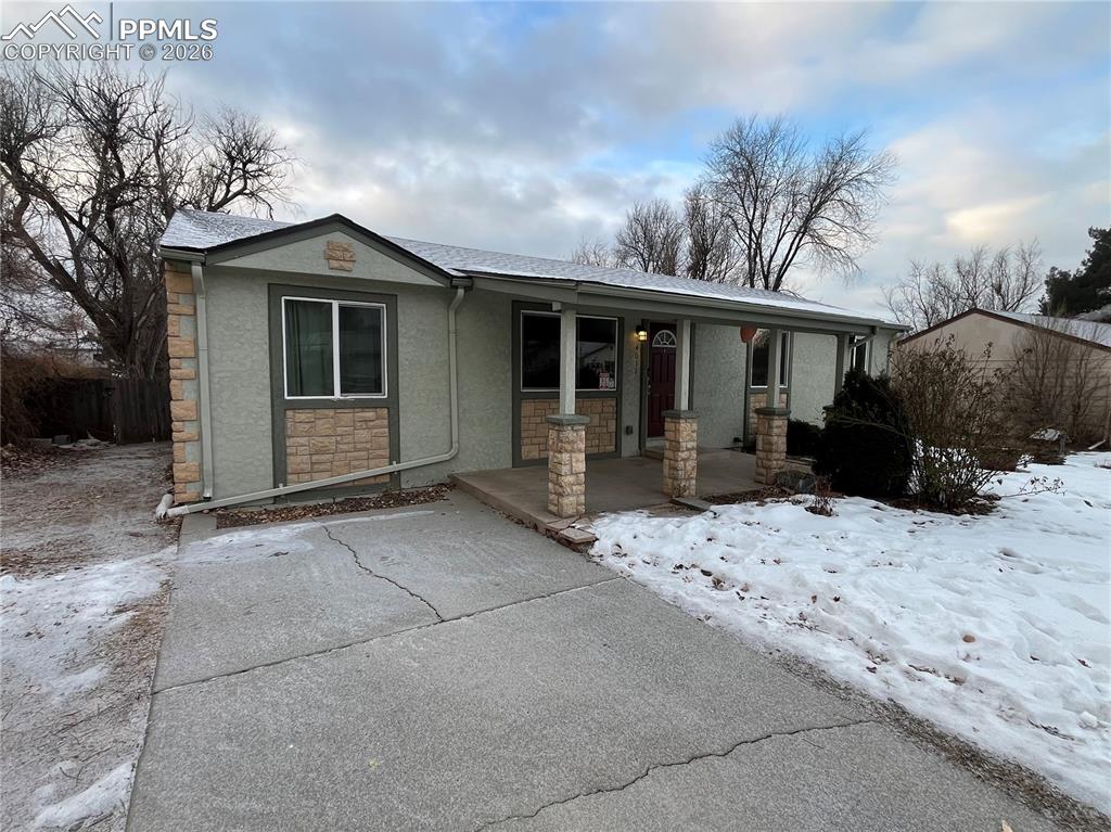 Caption: Front of Structure