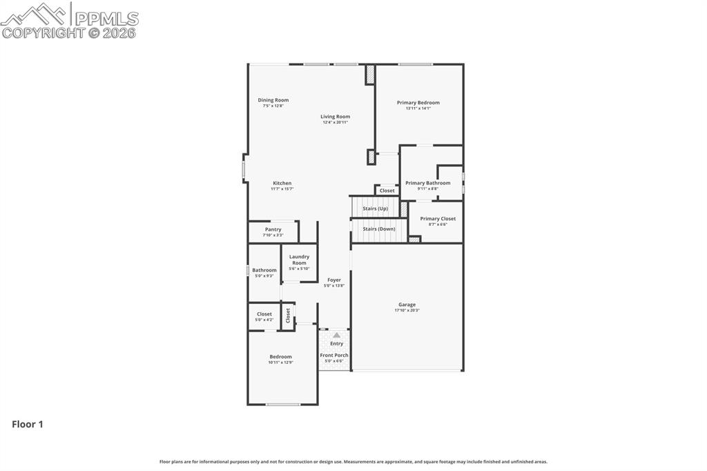 Image 37 of 39: Main level floor plan