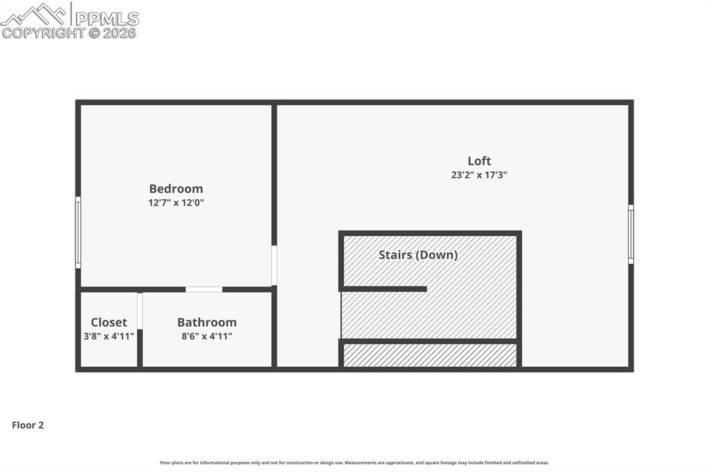Image 38 of 39: Upper level floor plan