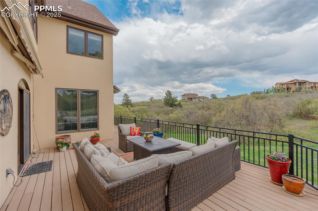 Image 41 of 49: Deck featuring outdoor lounge area