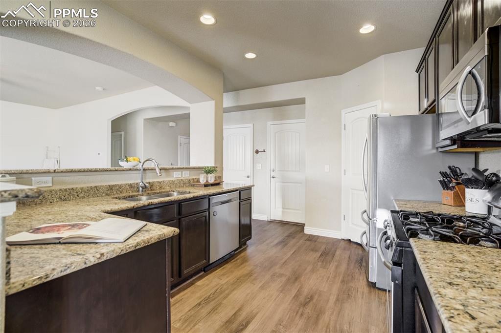 Image 11 of 49: Granite counters with all the space. 