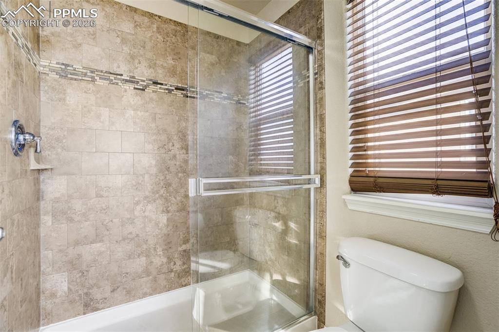 Image 33 of 49: Shower in the Primary Bathroom. 