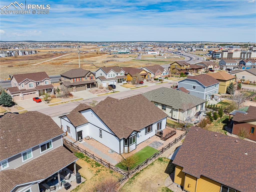Image 36 of 37: Aerial perspective of suburban area