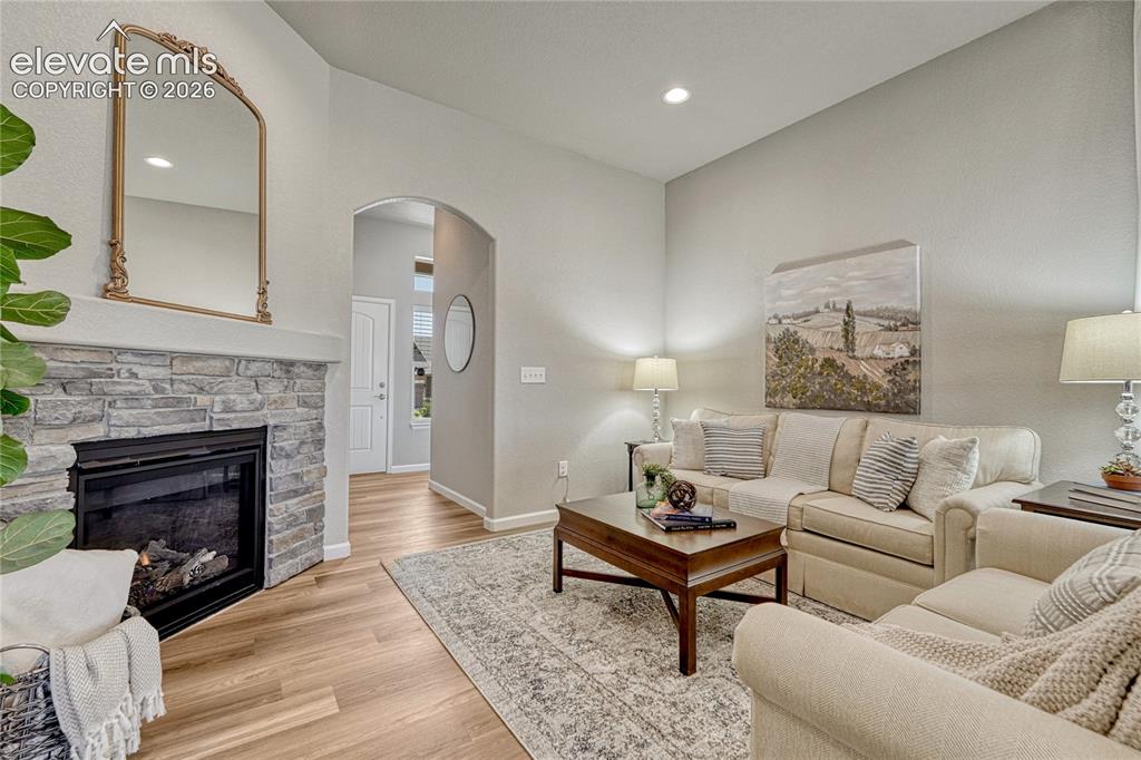 Image 5 of 47: The inviting living space offers a comfortable setting for friends and fami