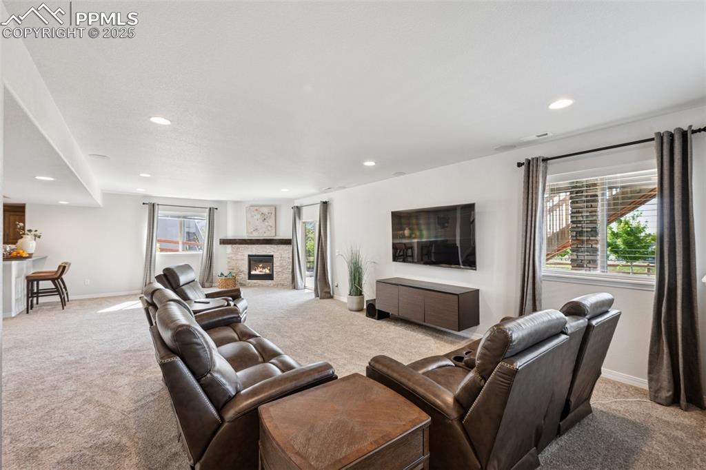 Image 41 of 50: 2nd living area in walkout basement