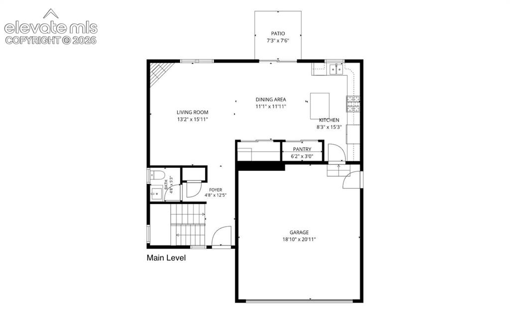 Image 42 of 50: Main level floor plan