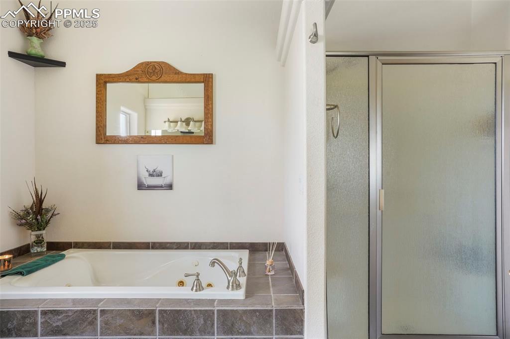 Image 21 of 50: Large jetted tub.