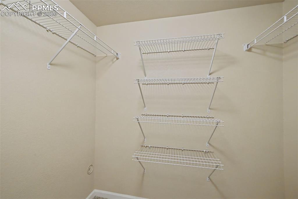 Image 38 of 42: Closet with shelving!