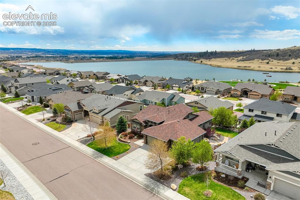 Image 2 of 48: Aerial perspective of a residential community featuring diverse architectur