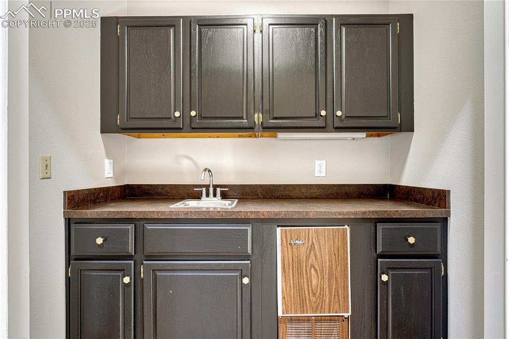 Image 13 of 49: Built-in Wet Bar with Ice-Maker