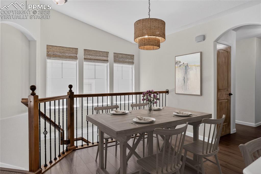 Image 15 of 50: Dining area - virtually staged.