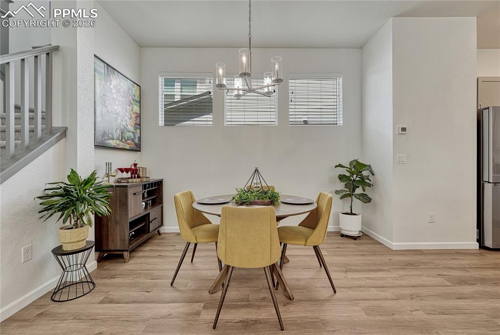 Image 16 of 50: A large dining space gives you room for many different table and chair conf