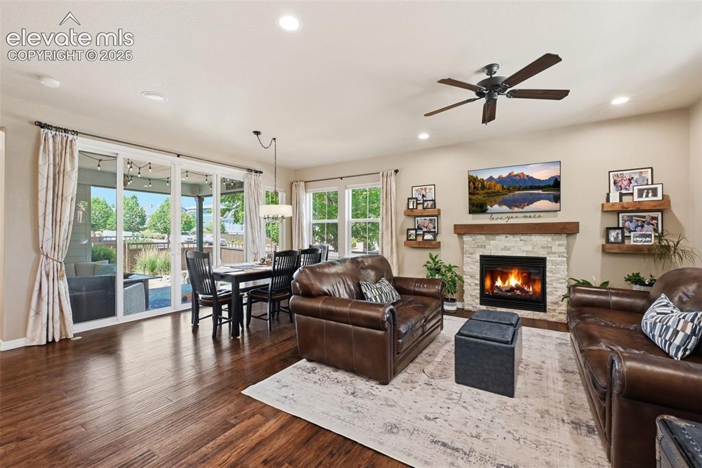 Image 16 of 46: Living Room with Dining Area