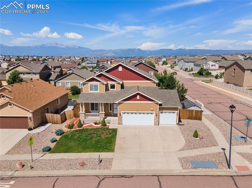 Caption: Arial view of corner lot!