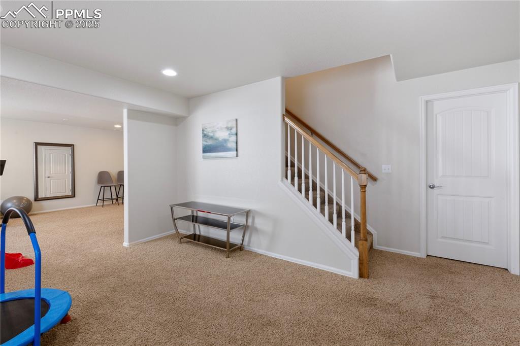 Image 30 of 43: Another view of family room in basement!