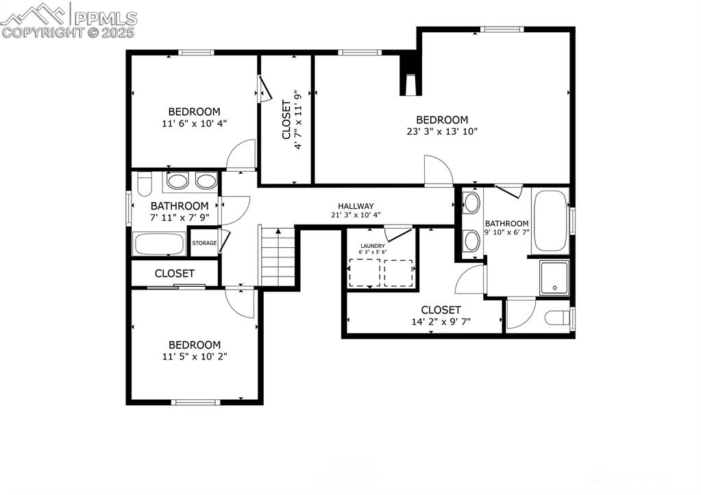 Image 42 of 43: Upper level floor plan!