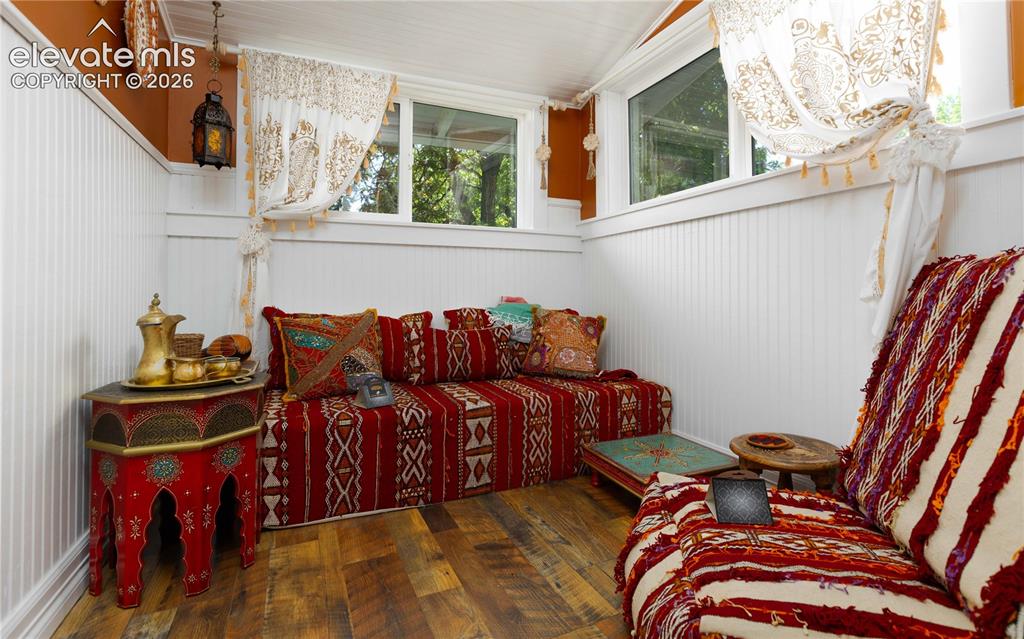 Image 18 of 37: Tiny secret room off bedroom space