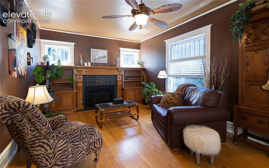 Image 4 of 37: Rich hues create a cozy living room