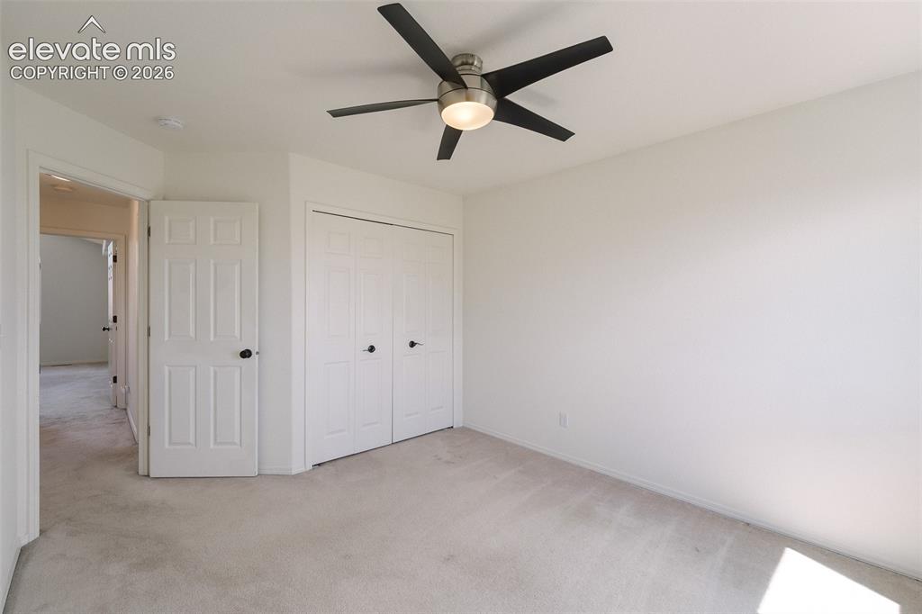 Image 28 of 47: Recessed lighting, ceiling fan with light fixture, light neutral wall paint