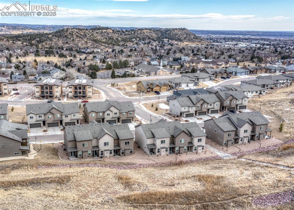 Image 43 of 46: Aerial view of residential area