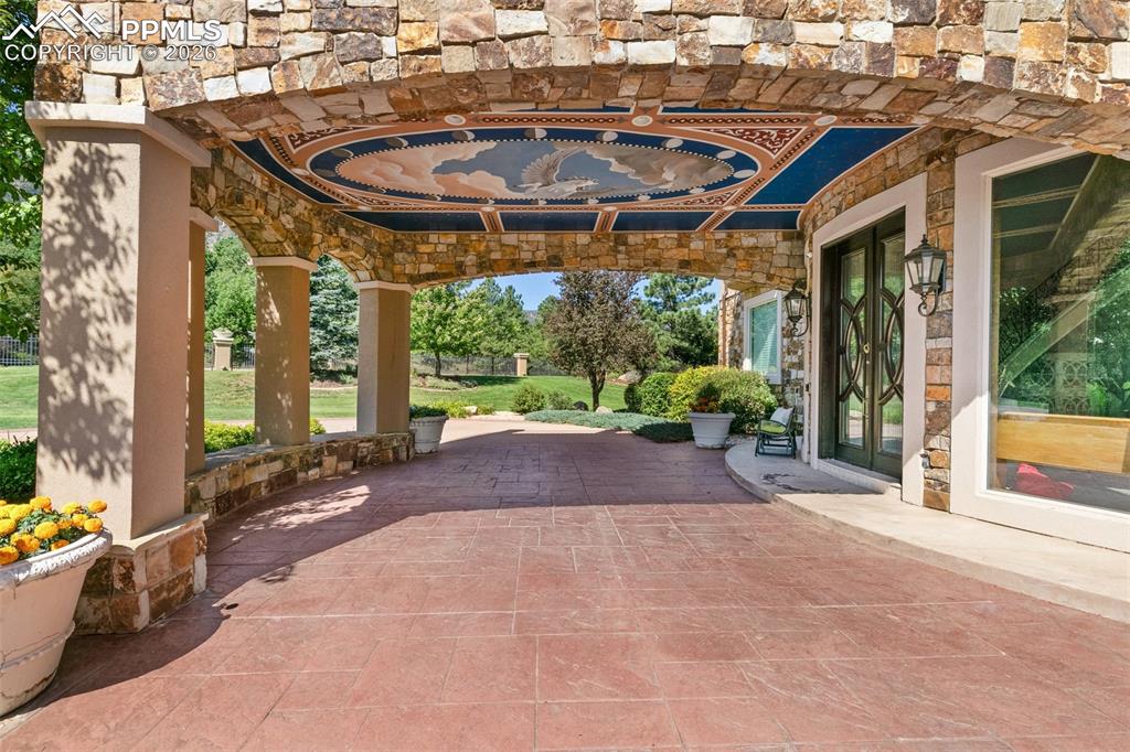 Image 4 of 50: Real Gold Inlay inlay, same as The Broadmoor Hotel under the porte cochere