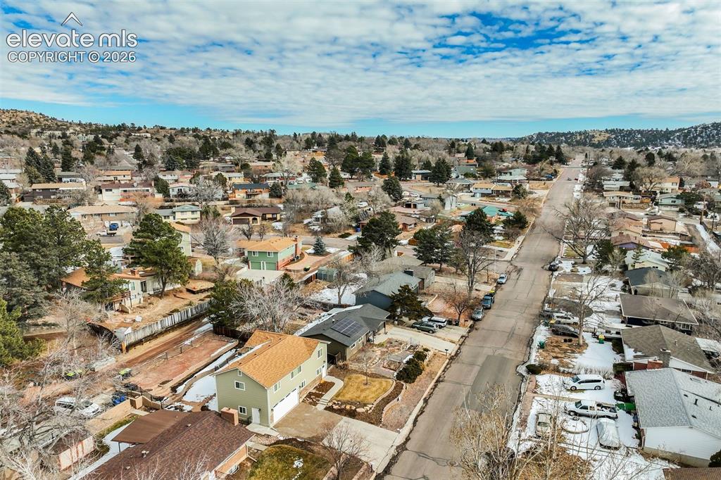 Image 49 of 50: Residential street lined with mature trees, surrounded by varied housing st