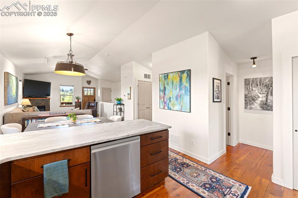 Image 12 of 38: Kitchen to Dining Room View