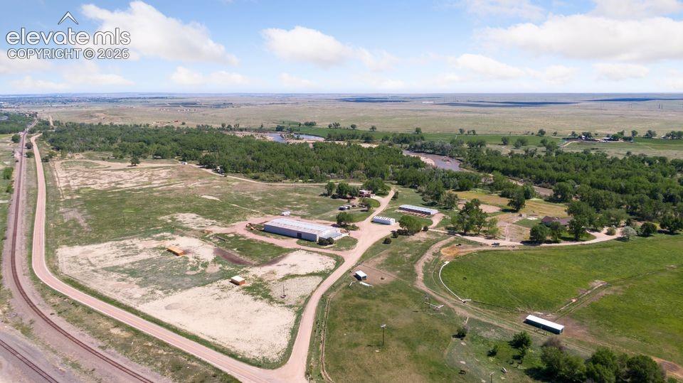 Image 1 of 50: Aerial Overview of 35-Acre Equestrian Estate & Ranch Improvements