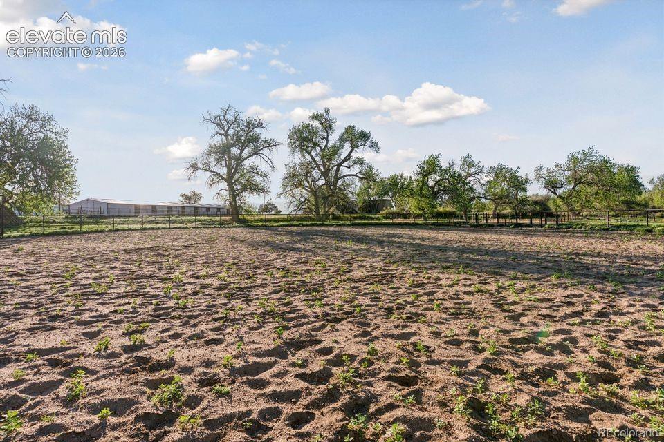 Image 47 of 50: Fenced Equestrian Grounds with Mature Trees
