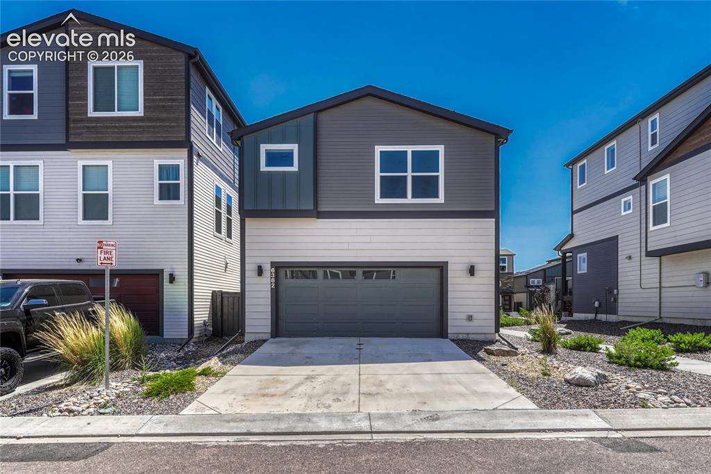 Image 26 of 28: Oversized, sheetrocked 2-car garage...