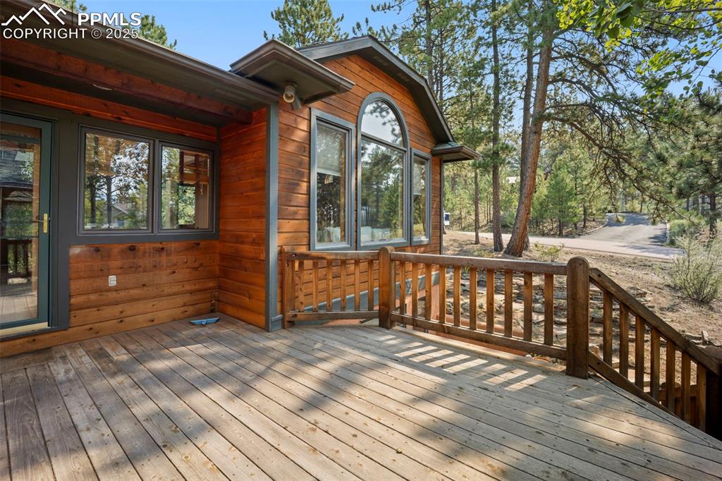 Image 26 of 33: View of wooden deck